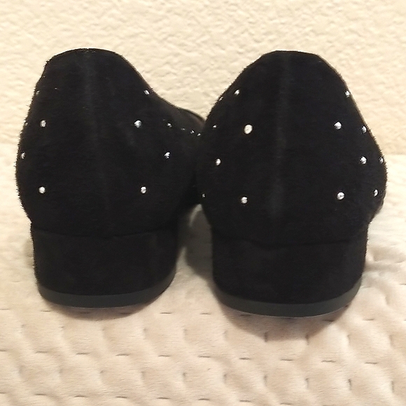 Sesto Meucci Studded Pumps Flats Leather Suede Sz 9.5 NWB - Picture 4 of 9